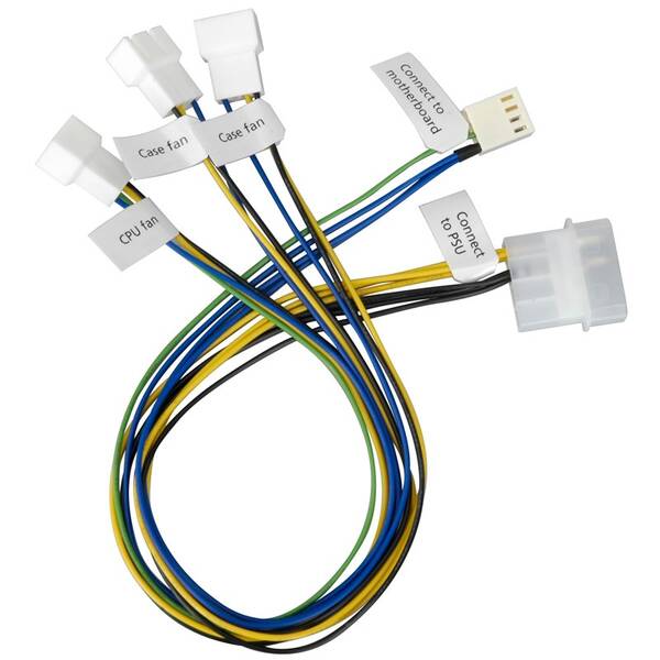 Redukcia AKASA 1x 4pin PWM na 3x 4pin PWM 

