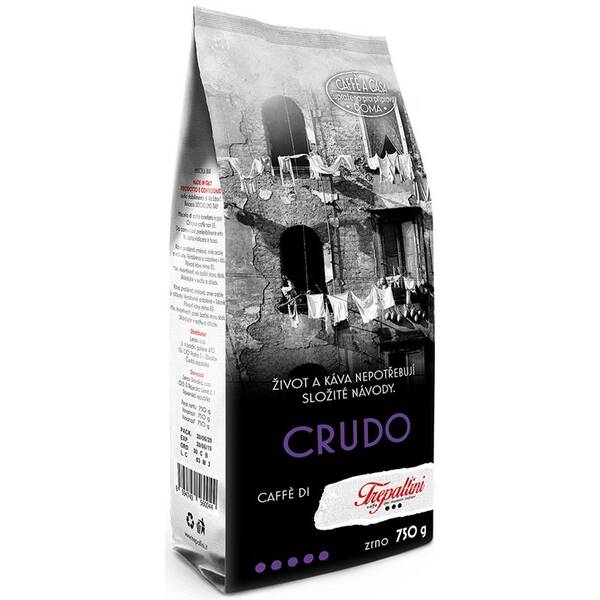 Káva zrnková Trepallini Crudo 750 g 

