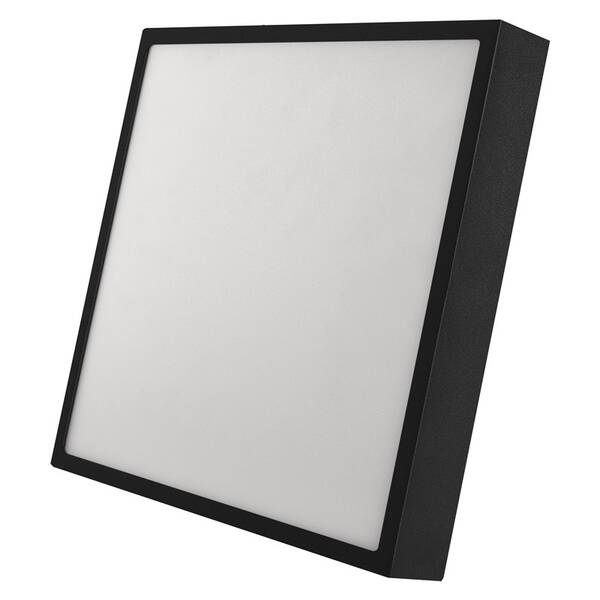 LED stropné svietidlo EMOS Nexxo, štvorec, 28,5 W, CCT čierne

