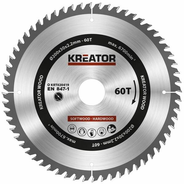 Pílový kotúč Kreator KRT020419 200mm 60T 

