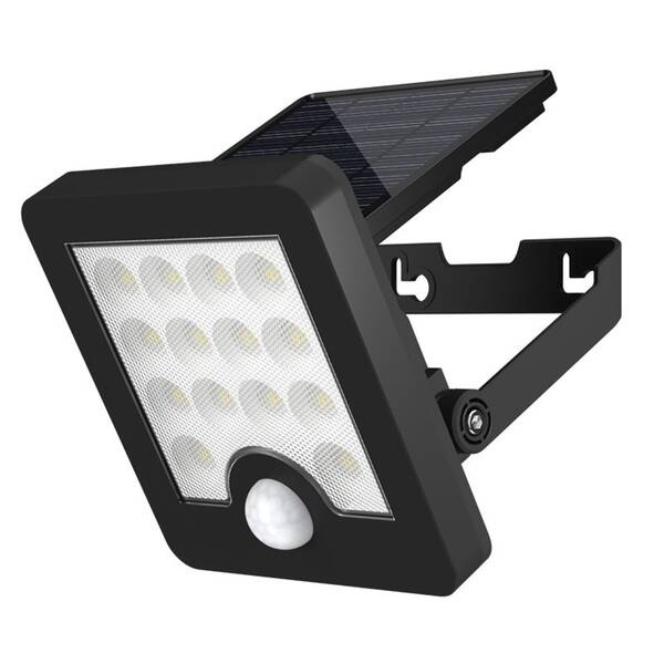 Reflektor Top Light Heleon, solárne, PIR, 5W, 4000K, 3 fukčné režimy čierne

