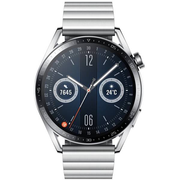 Inteligentné hodinky Huawei Watch GT 3 46 mm (Elite) - Stainless Steel + Stainless Steel Strap 

