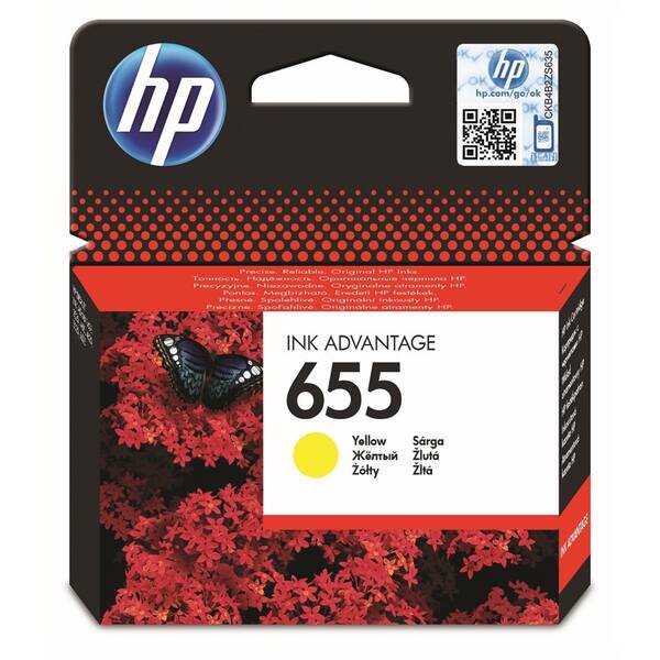 Cartridge HP 655, 600 strán žltá

