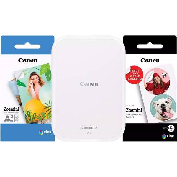 Fototlačiareň Canon Zoemini 2 + 30ks fotopapírů biela

