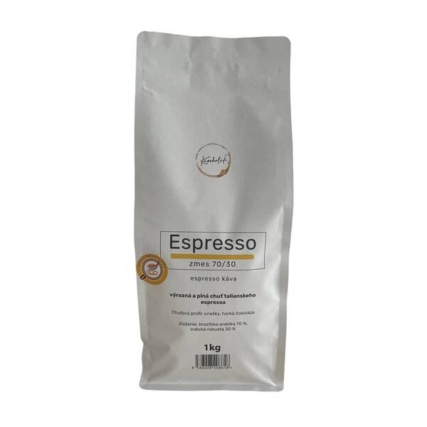 Káva zrnková Kávoholik espresso zmes 70/30 1 kg 

