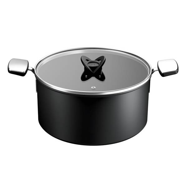 Hrniec s pokrievkou Tefal G3285353, 28 cm čierny

