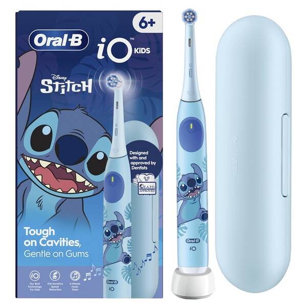 Zubná kefka Oral-B Stitch + cestovné puzdro modrá

