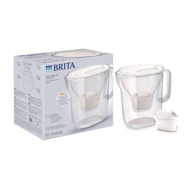 Filtrácia vody BRITA Style Essential XL, 3,6 l + 1 filtr biela

