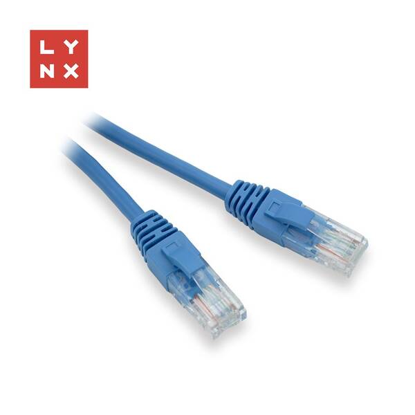 Kábel Lynx UTP patch Cat5e, PVC, CCA, 7m modrý


