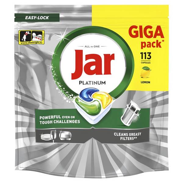 Kapsuly do umývačky Jar Platinum Lemon (113 ks) 

