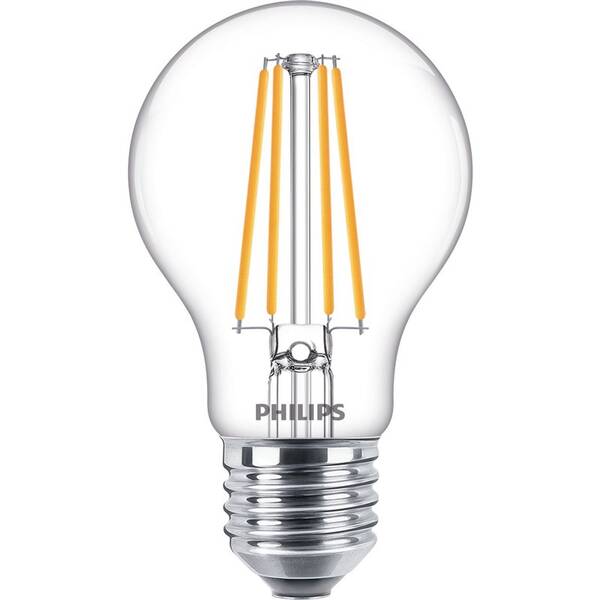 LED žiarovka Philips filament klasik, E27, 8,5W, studená biela 

