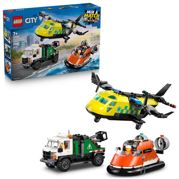 Stavebnica LEGO® City 60505 Remix: Lietadlo, servisné vozidlo a vznášadlo 

