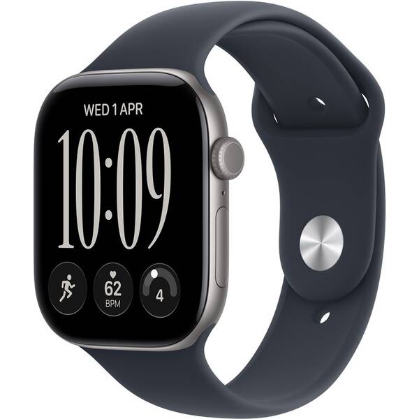 Inteligentné hodinky Apple GPS + Cellular 42 mm vesmírně šedý hliník, námořnicky modrý sportovní řemínek - M/L 

