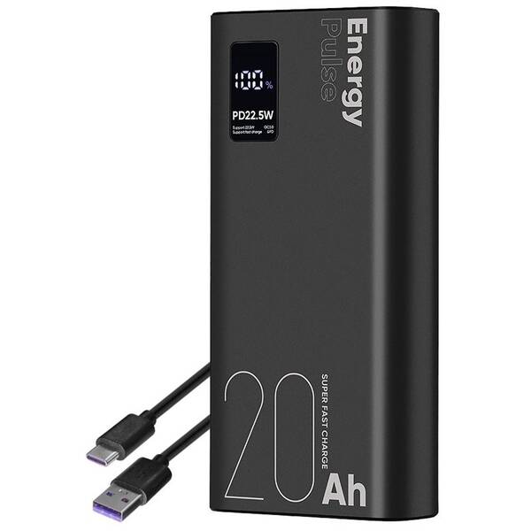 Powerbank Obal:Me EnergyPulse 20000mAh čierny

