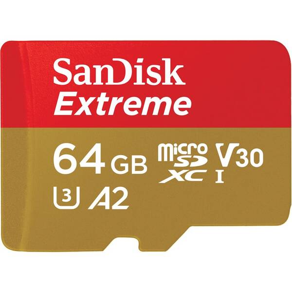 Pamäťová karta SANDISK 64GB UHS-I U3 (170R/80W) + adaptér 

