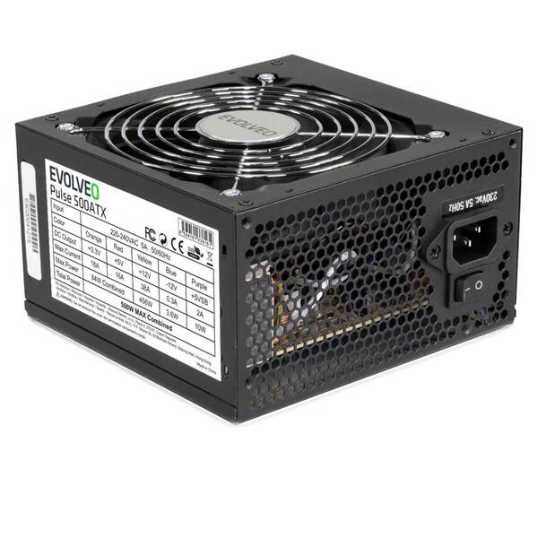 Zdroj Evolveo Pulse 500ATX 500W čierny

