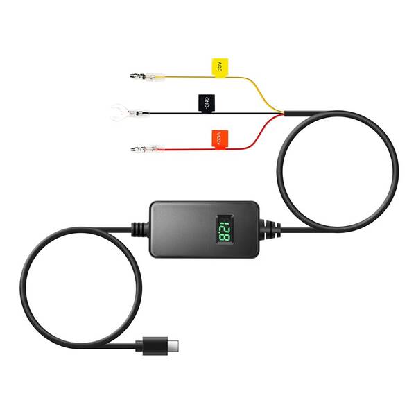 Napájací kábel 70mai Hardware Kit USBC UP06 pre palubné kamery čierny

