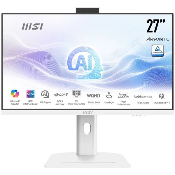 PC all in-one MSI Modern AM273QP AI 1UM-418EU biely

