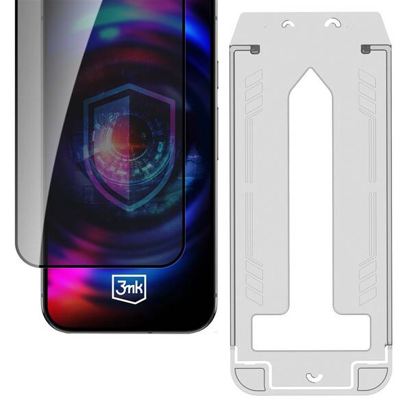 Tvrdené sklo 3mk Hardglass Max Privacy FrameFit na Apple iPhone 16 Pro/ 17 

