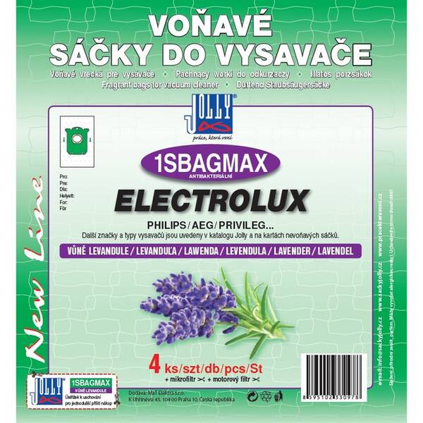 Vrecká pre vysávače Jolly MAX 1S BAG lavender perfume (4 ks) 

