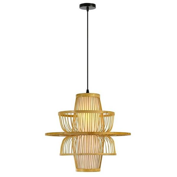 Závesné svietidlo IMMAX BOHO PINCHOS, D45cm, E27, bambusové drevo čierne/hnedé

