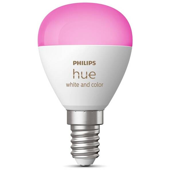 Inteligentná žiarovka Philips Bluetooth, 5,1W, E14, White and Color Ambiance 

