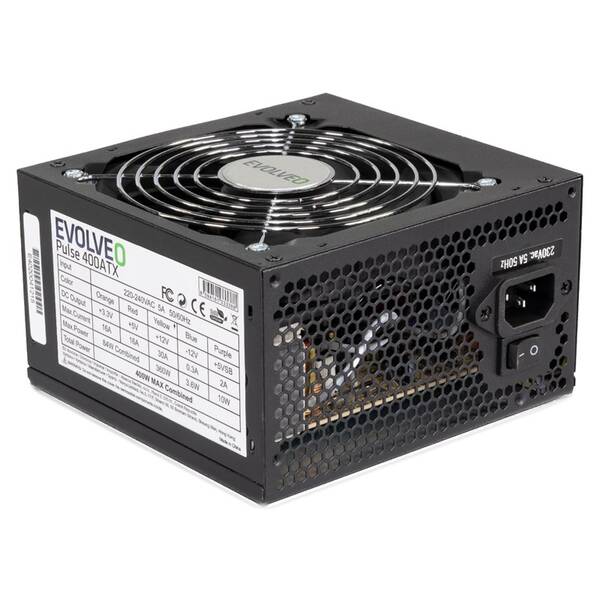 Zdroj Evolveo Pulse 400ATX 400W čierny

