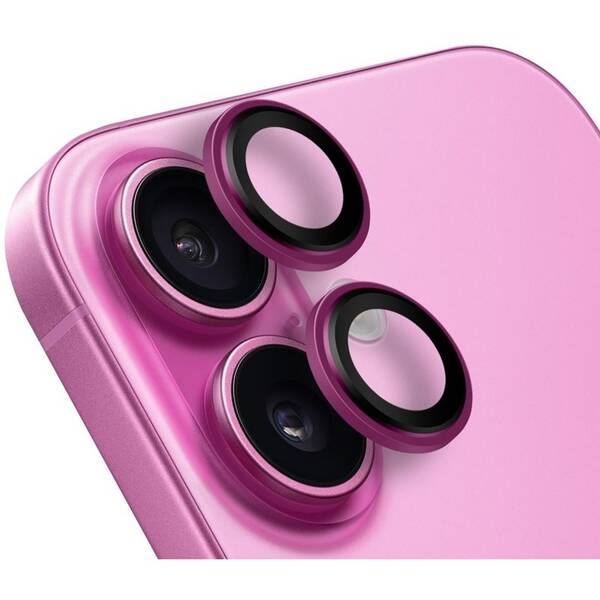 Ochranné sklo šošovky fotoaparátu Obal:Me Lens Protector na Apple iPhone 16/16 Plus ružové

