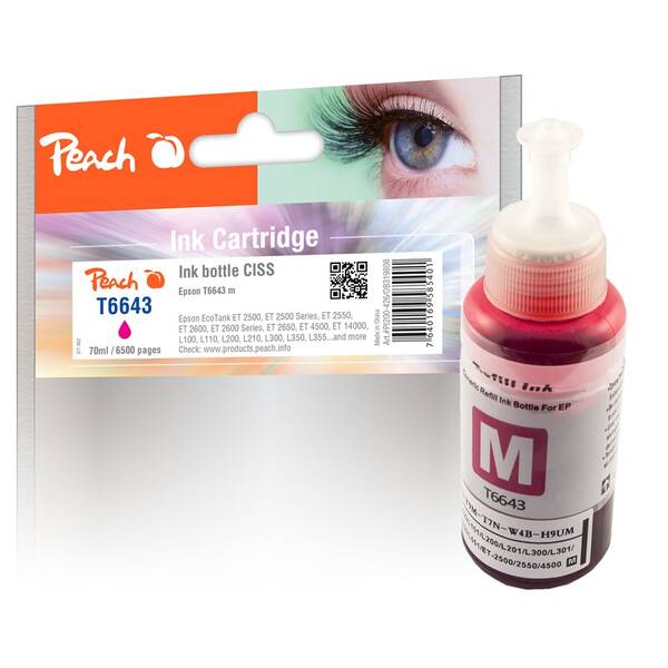 Cartridge Peach Epson 663M, T6643, 6500 strán 

