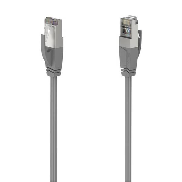 Kábel Hama sieťový (RJ45), Cat5e, 1,5m, tienený sivý

