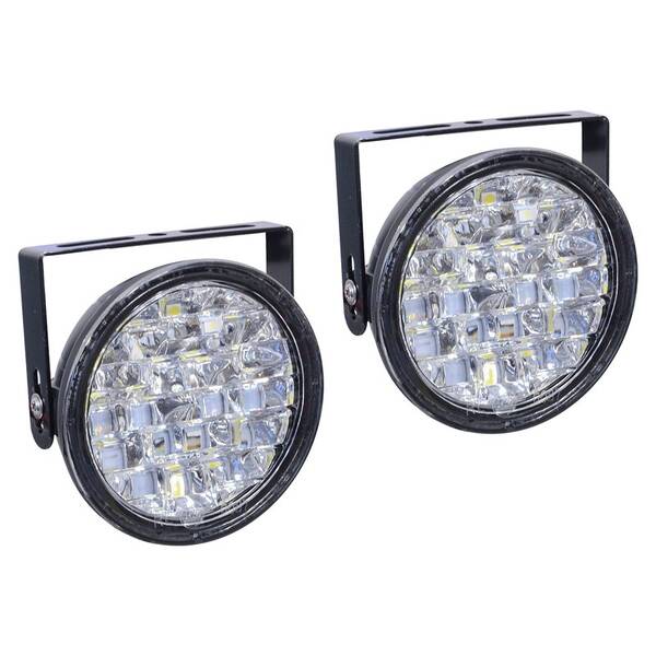 Svetlá denného svietenia Compass kulatá RL hom. 18 LED on/off 12/24V DRL 

