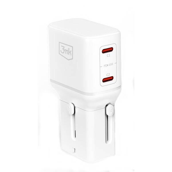 Nabíjačka do siete 3mk InCharge® Globe 45W biely

