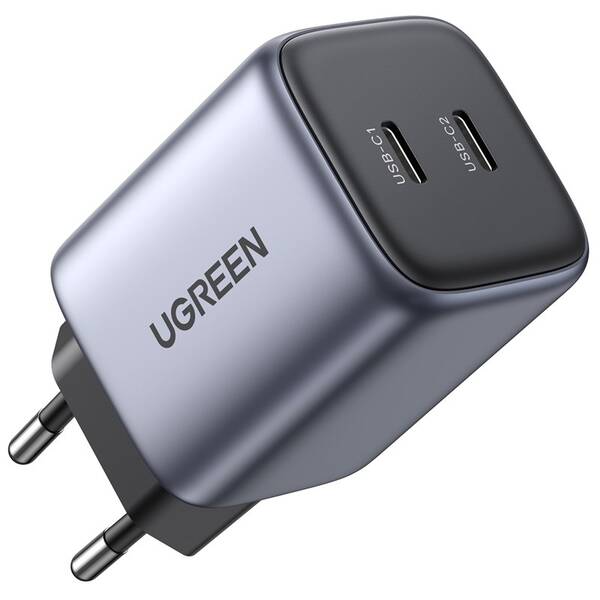 Nabíjačka do siete UGREEN Nexode 2x USB-C PD, 45W sivá

