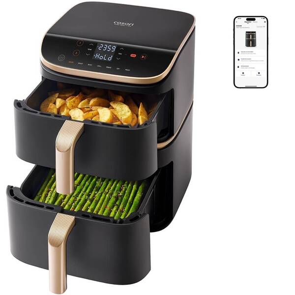 Fritéza teplovzdušná COSORI DC123S TurboTower Pro, 10,8 l čierny

