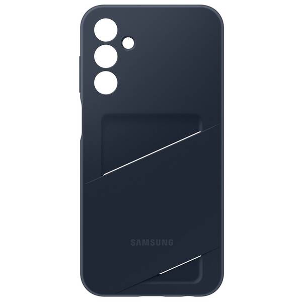 Kryt na mobil Samsung Galaxy A15 s vreckom na kartu čierny/modrý

