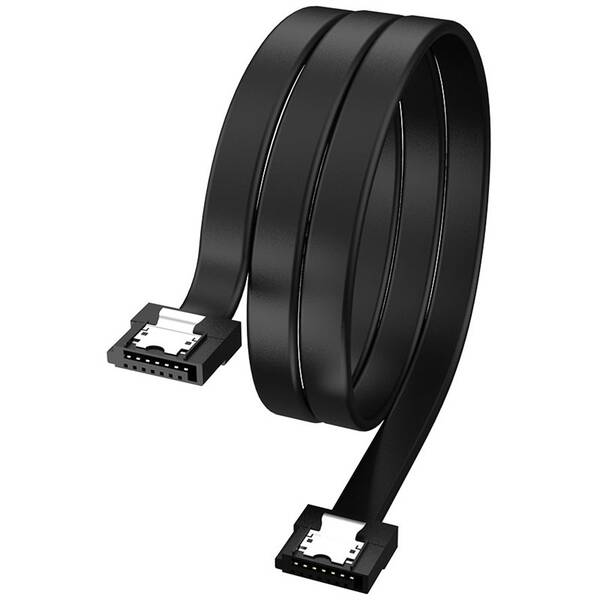 Kábel AKASA Super slim SATA  HDD/SSD 50cm čierny

