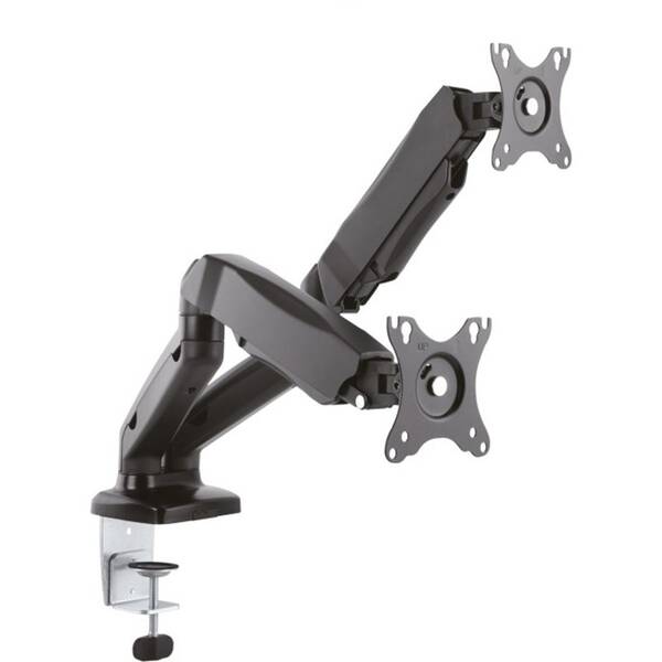 Držiak Connect IT TwinArm Premium na 2 monitory 13" až 27", nosnosť 2x 6,5 kg čierny

