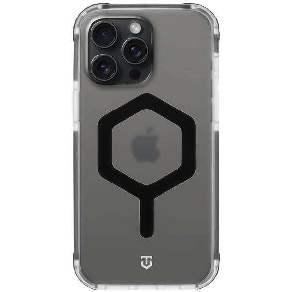 Kryt na mobil Tactical MagForce Hexagon na Apple iPhone 15 Pro Max čierny/priehľadný

