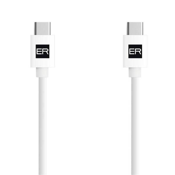 Kábel ERPOWER USB-C/USB-C 3A 60W - 1,2 m biely

