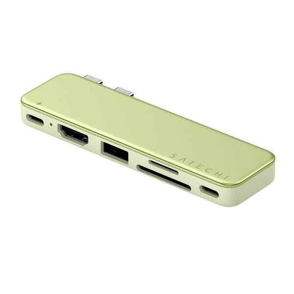 USB Hub Satechi USB-C Snap Hub (1x HDMI, 1x USB-C, 1x USB-A 3.0, 1x USB-C PD, 1x microSD/SD) žltý

