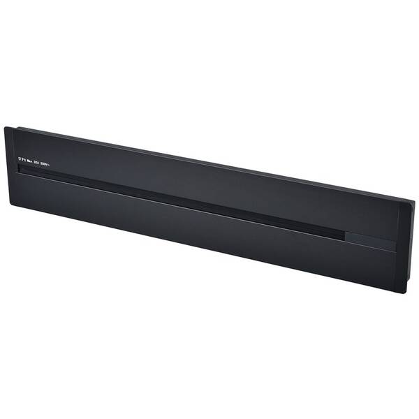 Zásuvková lišta Viking 40 cm, na 5 modulov, zápustná čierna


