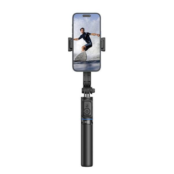 Selfie tyč XO SS13, Bluetooth + statív, 106cm čierna

