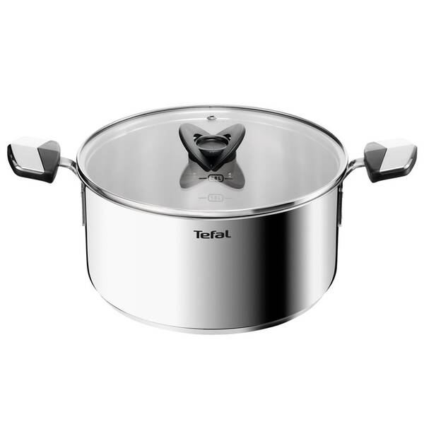 Kastról s pokrievkou Tefal E3284644, 24 cm nerez

