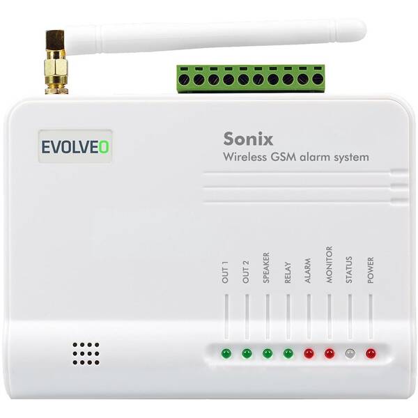 Alarm Evolveo Sonix, bezdrôtový, GSM biele

