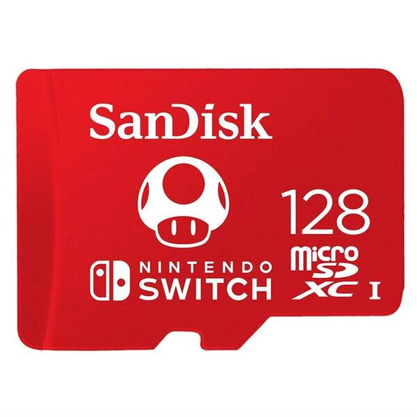 Pamäťová karta SANDISK Micro SDXC 128GB UHS-I U3 (V30) pre Nintendo Switch (100R/90W) 

