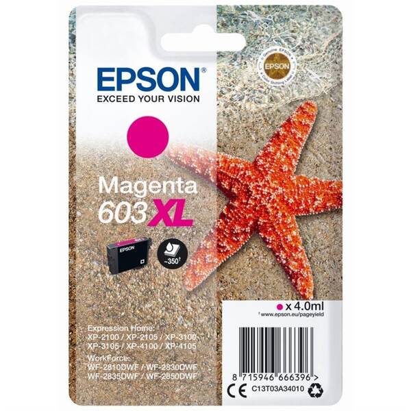 Cartridge Epson T603XL, 350 strán 

