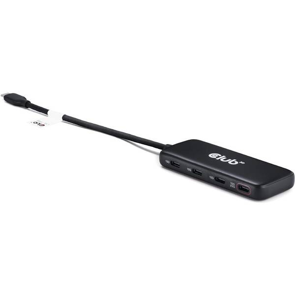 USB Hub Club3D USB-C / 4x USB-C, PD 3.0 čierny

