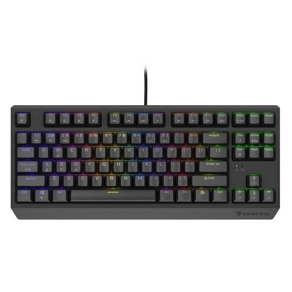Klávesnica Genesis THOR 230, TKL, RGB, Outemu Brown, US layout čierna

