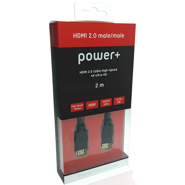  Power+ HDMI 2.0 2M BLK 

