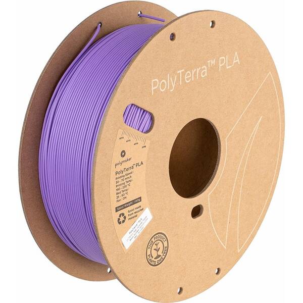 Tlačová struna (filament) Polymaker PolyTerra PLA, 1,75 mm, 1 kg - Lavender Purple 

